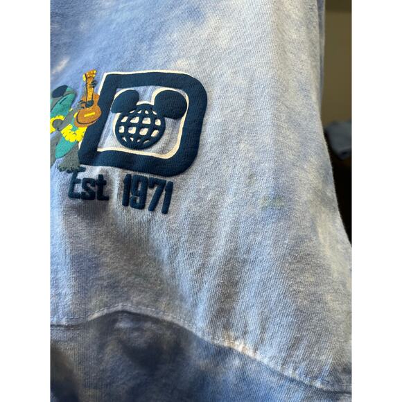 Walt Disney World Stitch Hawaiian Vacation Blue Tie Dye Spirit Jersey Size XS - Picture 8 of 9